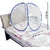 Foldable Baby Mosquito Net for 0 to 36 Months Year Old Baby White Color and Blue Border