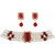 Classique Gold Plated Multicolor Pearl Choker Necklace with Stud Earrings for Women & Girls