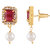 Classique Gold Plated Pearl Choker Necklace with Stud Earrings for Women & Girls