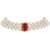Classique Gold Plated Pearl Choker Necklace with Stud Earrings for Women & Girls