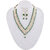 Classique Gold Plated Pearl Floral Necklace with Earring Jewellery Set for Women & Girls