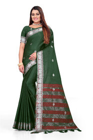 SVB Sarees Green Colour Cotton Embellished Saree