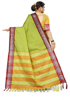 SVB Sarees Yellow Colour Cotton Embellished Saree