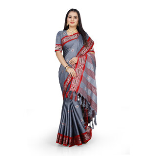 SVB Sarees Silver Colour Cotton Embellished Saree SVB Sarees Silver Colour Cotton Embellished Saree