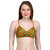 PEACH SMILE Floral Print Seamed Non Padded Bra For Women-Red-Mustard
