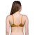 PEACH SMILE Floral Print Seamed Non Padded Bra For Women-Red-Mustard