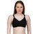 PEACH SMILE Solid Seamed Non Padded Bra For Women-White-Black