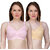 PEACH SMILE Solid Seamed Non Padded Bra For Women-Pink-Skin