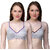 PEACH SMILE Solid Seamless Non Padded Bra For Women-Purple-Brown