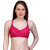 PEACH SMILE Solid Seamed Non Padded Bra For Women-Royal-Hotpink