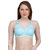PEACH SMILE Solid Seamed Non Padded Bra For Women-Sky-T.Red