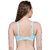 PEACH SMILE Solid Seamed Non Padded Bra For Women-Sky-T.Red