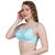PEACH SMILE Solid Seamed Non Padded Bra For Women-Sky-T.Red