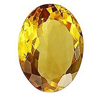 JAIPUR GEMSTONE-Natural Certified Yellow 5.25 Ratti Sunela Stone Citrine Success Gemstone for Women and Men