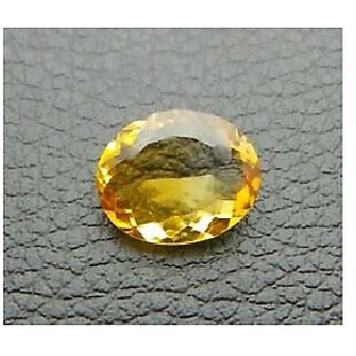                       JAIPUR GEMSTONE-Natural Certified Yellow 5.5 Ratti Sunela Stone Citrine Success Gemstone for Women and Men                                              