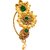 Shrungarika Gold Plated Traditional Ethnic Bridal Maharashtrian Nose Ring/Nath without piercing (N-619)