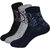 ANKII Cotton Stylish Self Design Men Ankle Length Socks, Pack Of 3