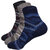 ANKII Cotton Stylish Self Design Men Ankle Length Socks, Pack Of 3