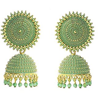Green colour jhumka top