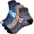 ANKII Cotton Stylish Self Design Men Ankle Length Socks, Pack Of 4