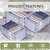 Clothes organisers storage for wardrobe Pack of 1 , Size -36 x 25 x 20 CM (Transparent)