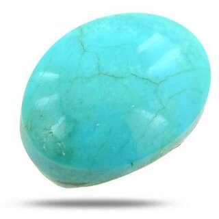                       10.25 Ratti Turquoise Stone 100 Original Certified Firoza Stone For Astrological Purpose By Jaipur Gemstone                                              