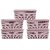 Selvel Polypropylene Large Multipurpose Storage Baskets With Lid For Kitchen, Stationery, Set of 5, Lilac