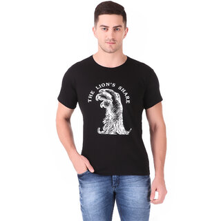                       The Lions Paws Printed 190 GSM with Bio Wash 100 Cotton Mens T Shirt from Trendy Rabbit                                              