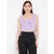 BLANCD Women's Lavender Polyester Solid Sando