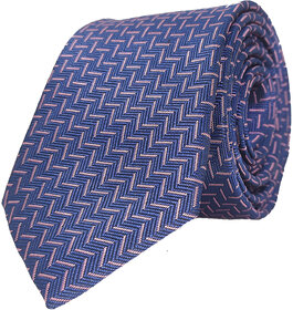 Exotique Steps Blue & Pink Microfiber Neck tie For Men (MT0014BL)