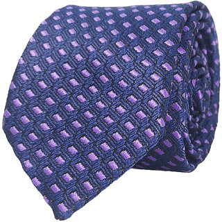 Exotique Mini Squares Blue & Purple Microfiber Neck tie For Men (MT0013BL)