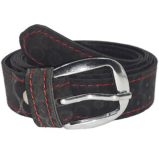                       Exotique  Black Casual Faux Leather Belt For Women (BW0043BK)                                              