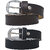 Exotique Black  Brown Faux Leather Belt Combo For Women (WC0023MU)