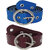 Exotique Blue & Brown  Faux Leather Belt Combo For Women (WC0025MU)