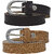 Exotique Brown & Beige Faux Leather Belt Combo For Women (WC0035MU)