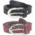 Exotique Black & Brown Faux Leather Belt Combo For Women (WC0040MU)