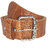 Exotique  Tan Casual Faux Leather Belt For Women (BW0042TN)
