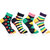 Bonjour Mens Bold Ankle multi pack multicolor sock pack of 4