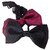 Wholesome deal Mens multi colored neck bow tie (pack of two)