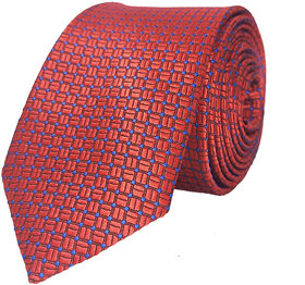Exotique Italian Style Red & Blue Microfiber Neck tie For Men (MT0004RD)