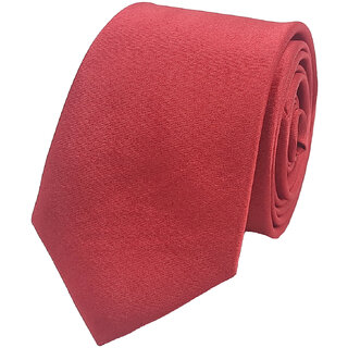 Exotique Classy Crimson Red Satin Neck tie For Men (MT0001RD)