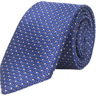                       Exotique Checkerd Italian Blue,Pink & Purple Microfiber Neck tie For Men (MT0008BL)                                              