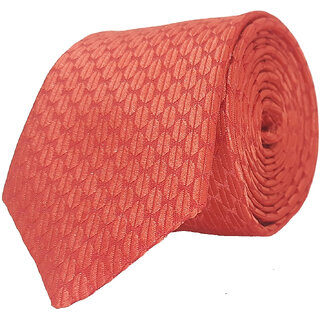                       Exotique Mini Squares Red Microfiber Neck tie For Men (MT0011RD)                                              
