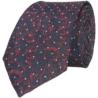                       Exotique Cleaning Cut Brown & Red Microfiber Neck tie For Men (MT0012BR)                                              