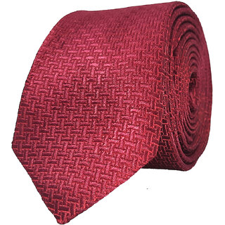                       Exotique Steps Red Microfiber Neck tie For Men (MT0014RD)                                              