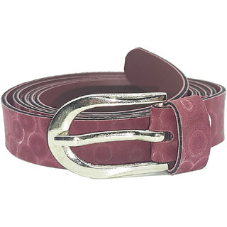                       Exotique  Brown Casual Faux Leather Belt For Women (BW0035BR)                                              