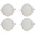 Bene LED 6w Round Slim Panel Ceiling Light, Color of LED Warm White (Yellow) (Pack of 4 Pcs)