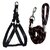 Petshop7 Nylon Padded Black adjustable Dog Harness  Dog Leash Rope 1.25 Inch for Large Pet (Chest Size  33-42)