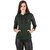 Texco Black Leather Long Sleeve Army Green Party Sweatshirt