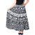 BuyNewTrend Cotton Black N White Full Length Animal Printed Wrap Around Skirt For Women